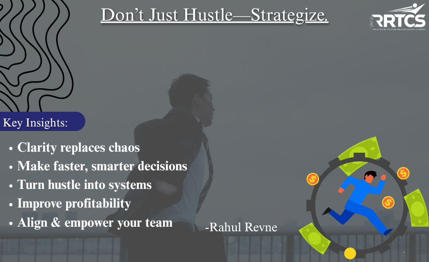 Professional business strategy image featuring a clean workspace with icons for clarity, decision-making, systems, and team alignment—visualizing the benefits of strategic planning for entrepreneurs.