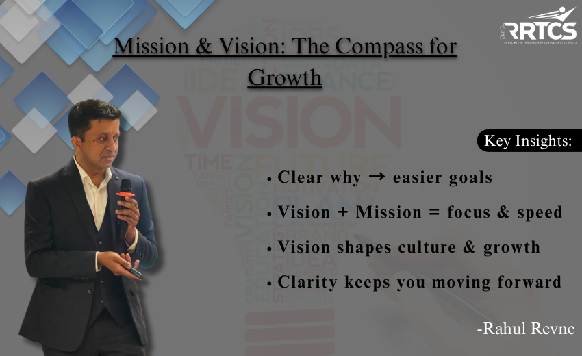 Key points highlighting the importance of mission and vision in achieving clarity, focus, and long-term growth.