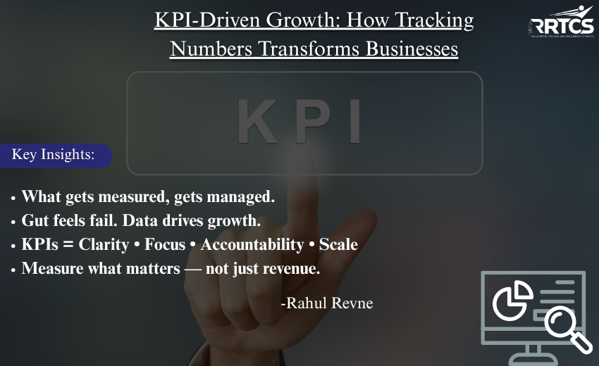 KPI-Driven Growth concept showing how tracking key performance indicators helps businesses make data-driven decisions and scale effectively.