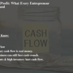 Visual showing key differences between profit and cash flow for entrepreneurs, highlighting cash flow management tips and business financial insights.